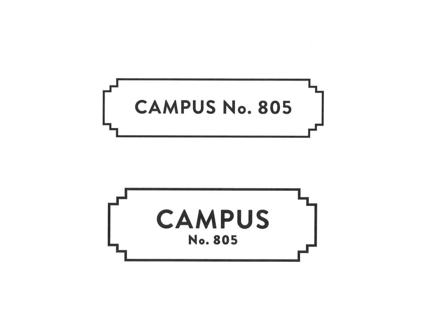 Campus No. 805 Student Union building and exterior signage